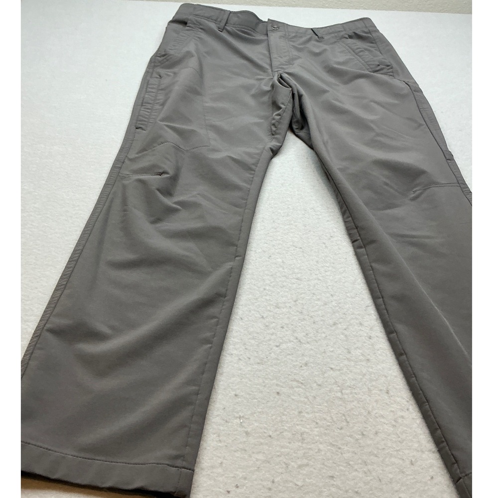Hi-Tec Mens Grey Outdoor Hiking Pants Zipper Pockets 34x30 Performance Travel